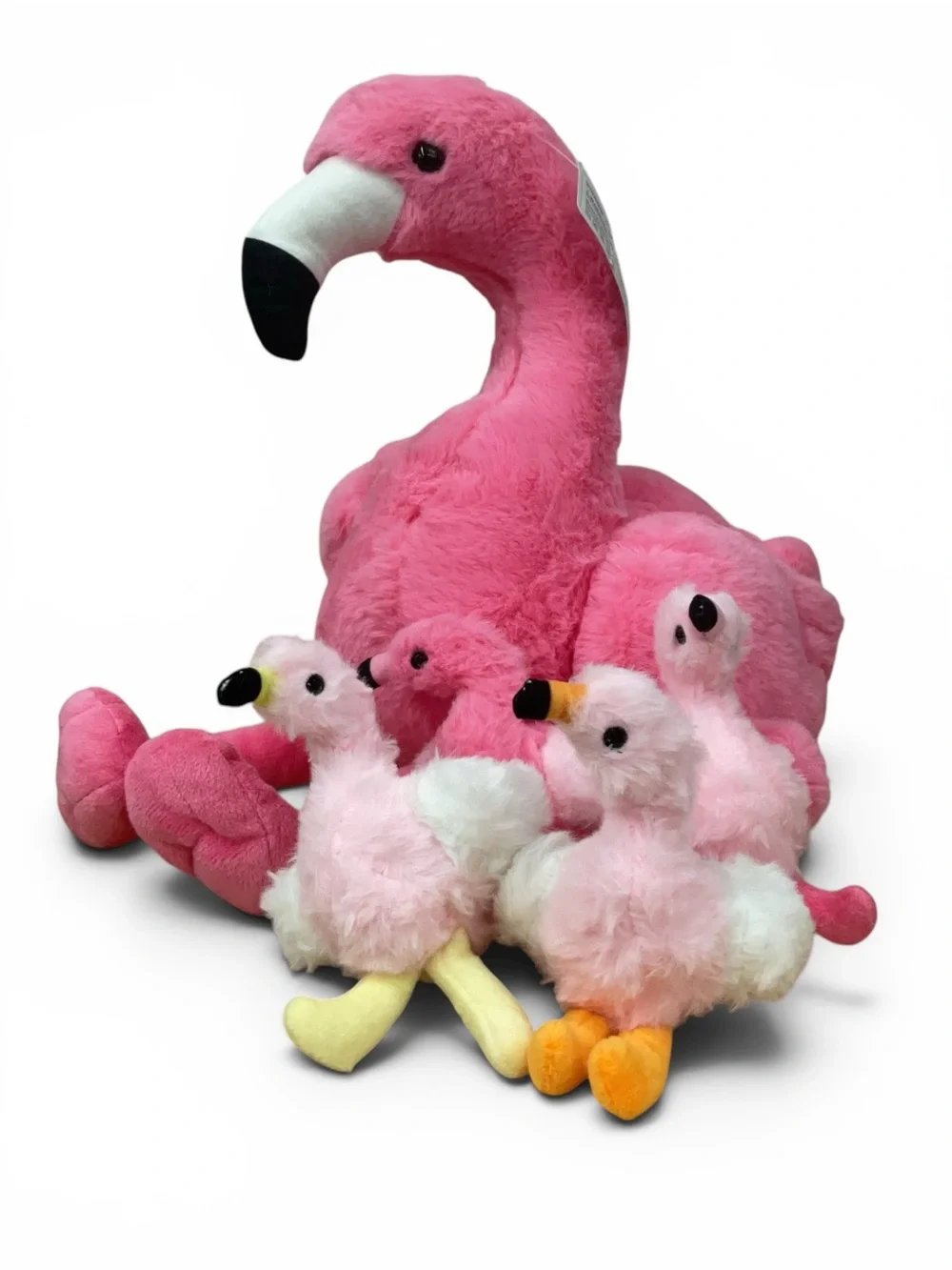Plush Pink Flamingo Family Pet Toy Set
